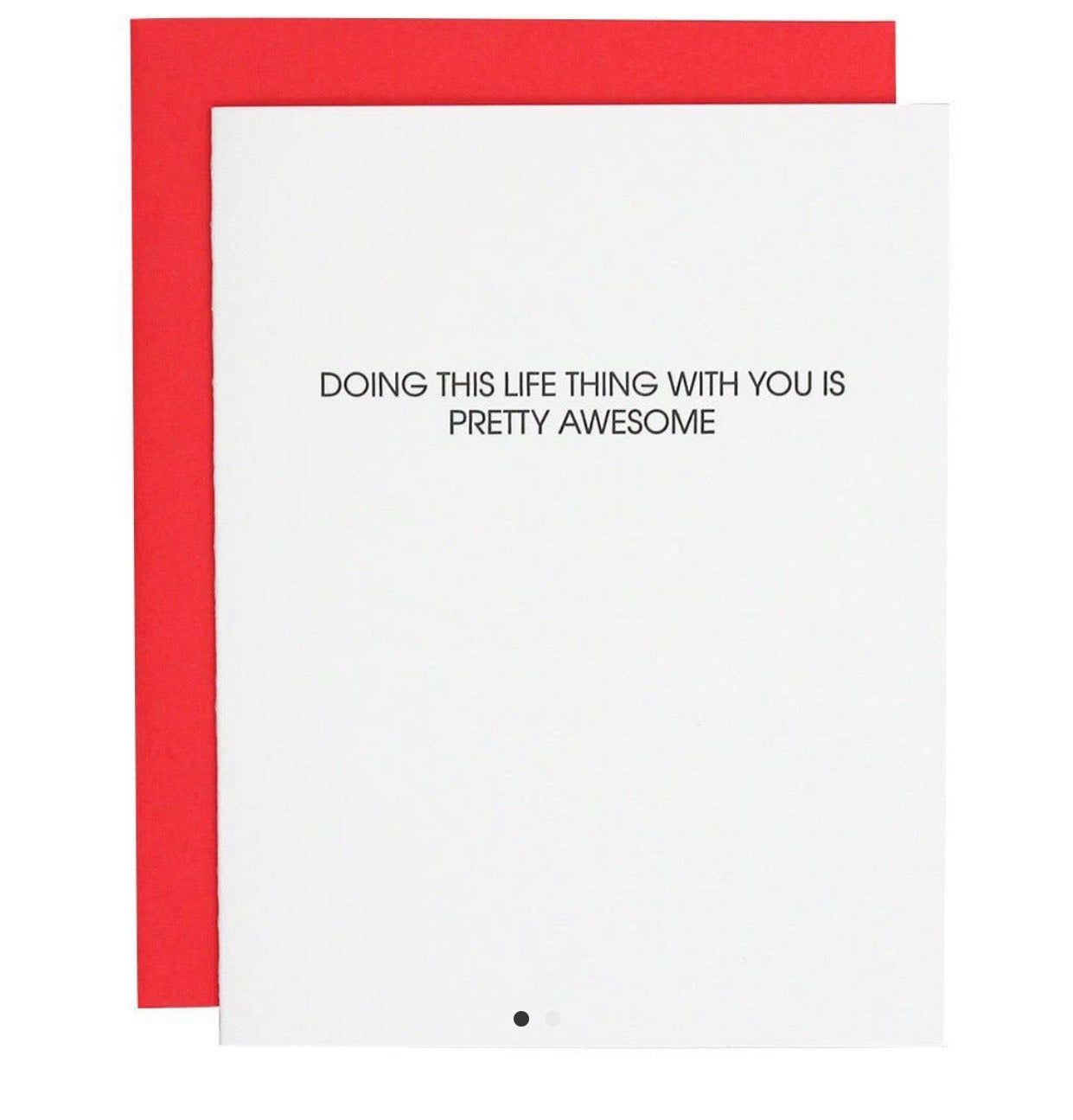Doing Life With You Letterpress Card