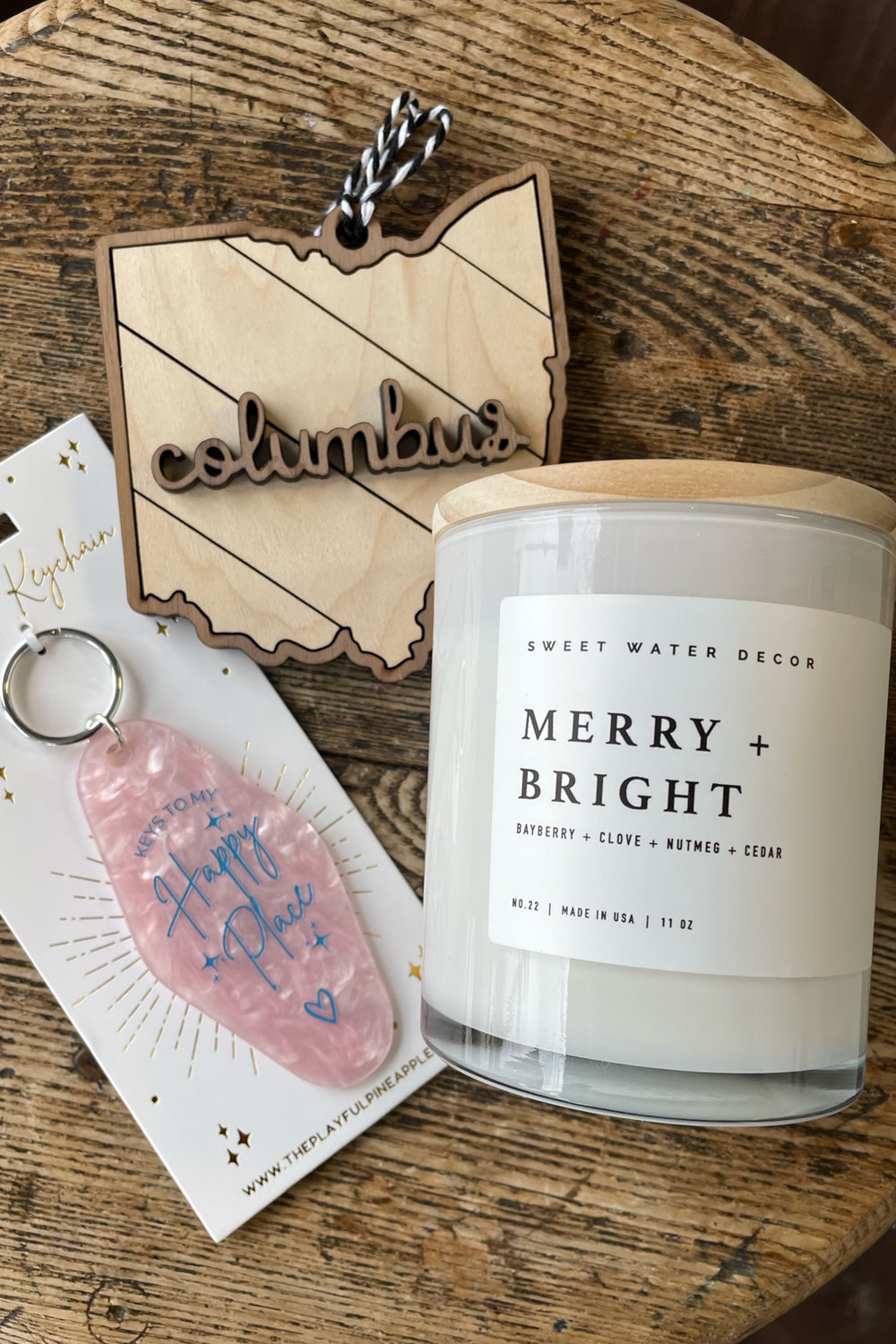 Gift Box - Seasonal Candle with Key Tag and Ornament Box