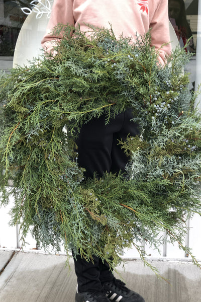 Fresh Cut Winter Greens Wreath