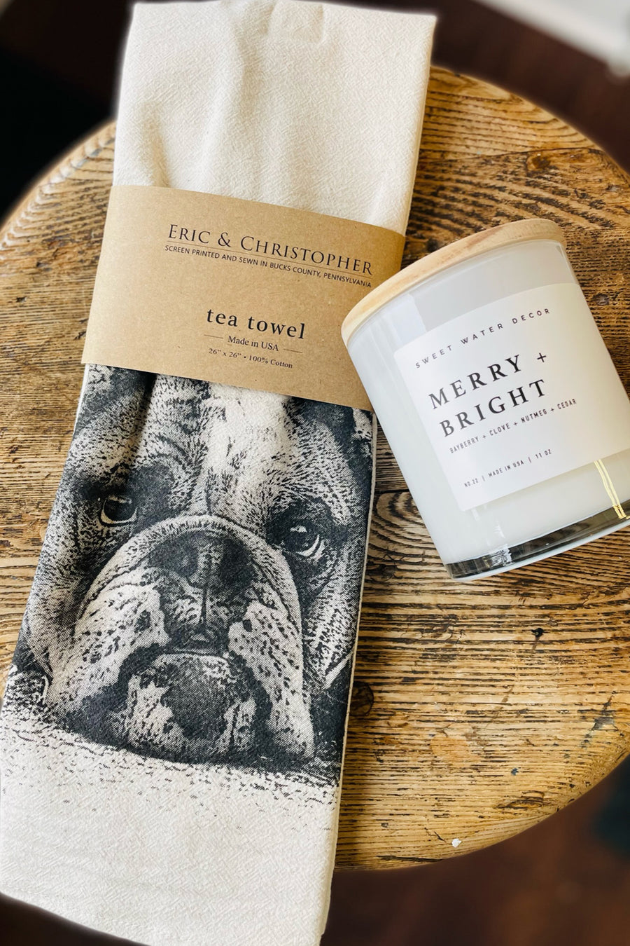 Tea Towel & Candle Gift Box Set
